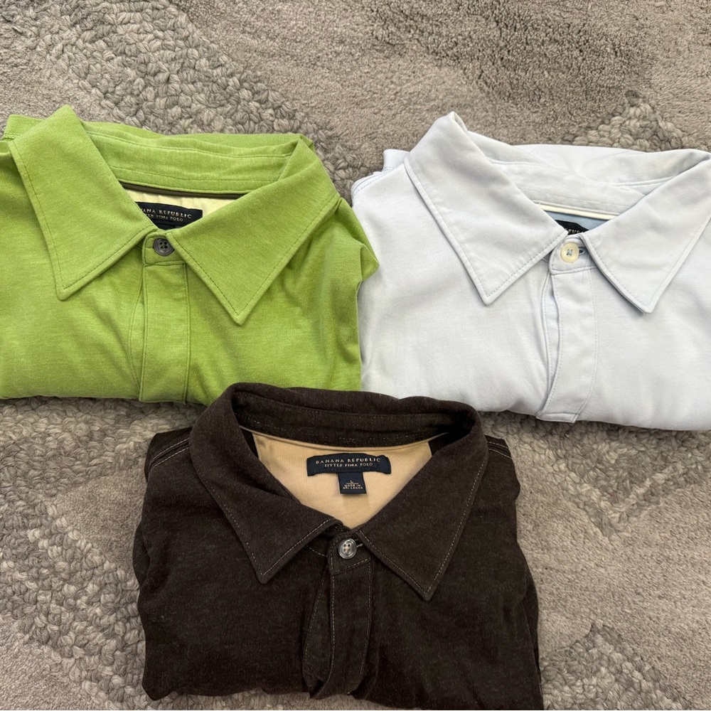 Green and White Polo Shirts Collection